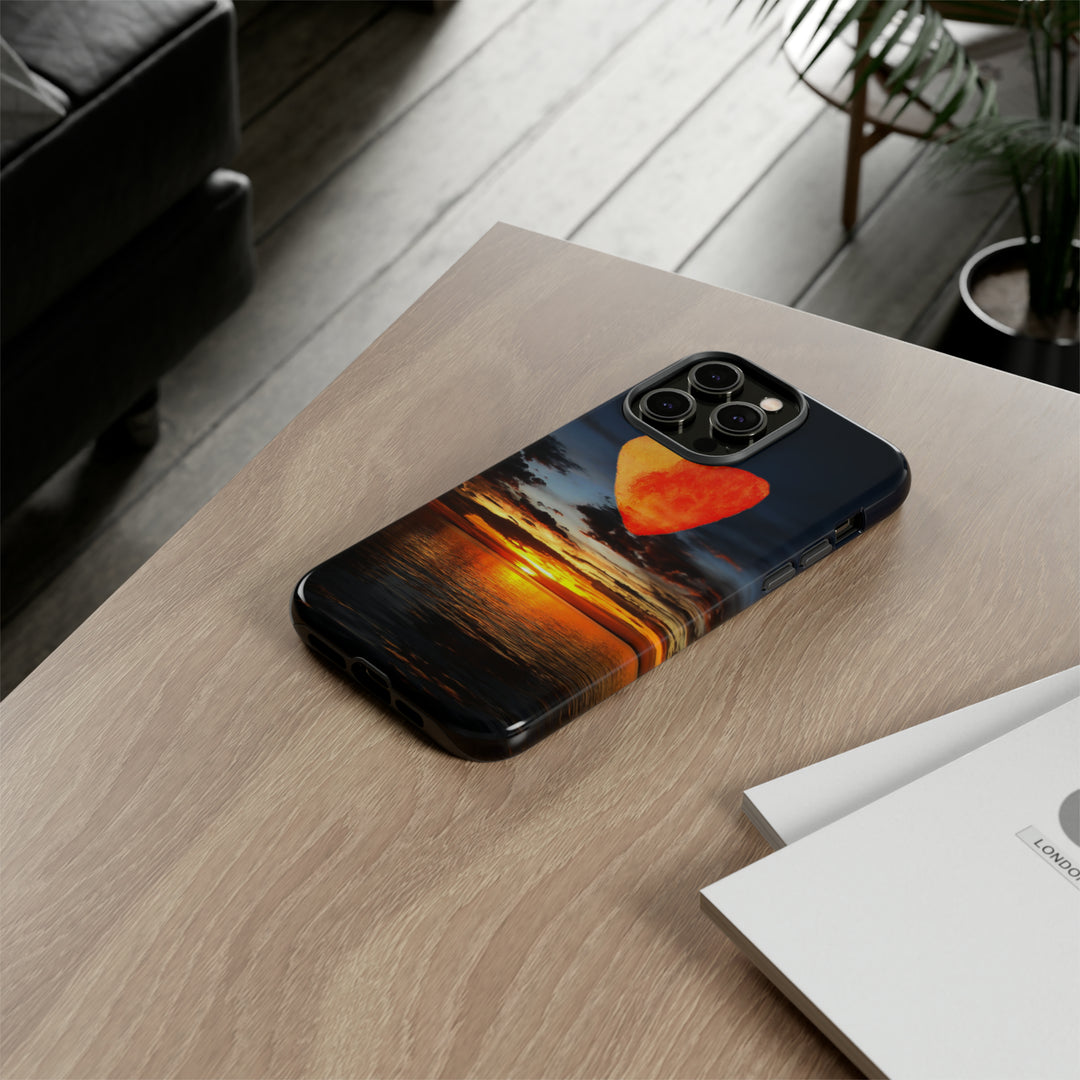 Cute IPhone Case | Rising Heart Love Sunset, iPhone 15 Case | iPhone 15 Pro Case, Iphone 14 Case, Iphone 14 Pro Max Case - Studio40ParkLane