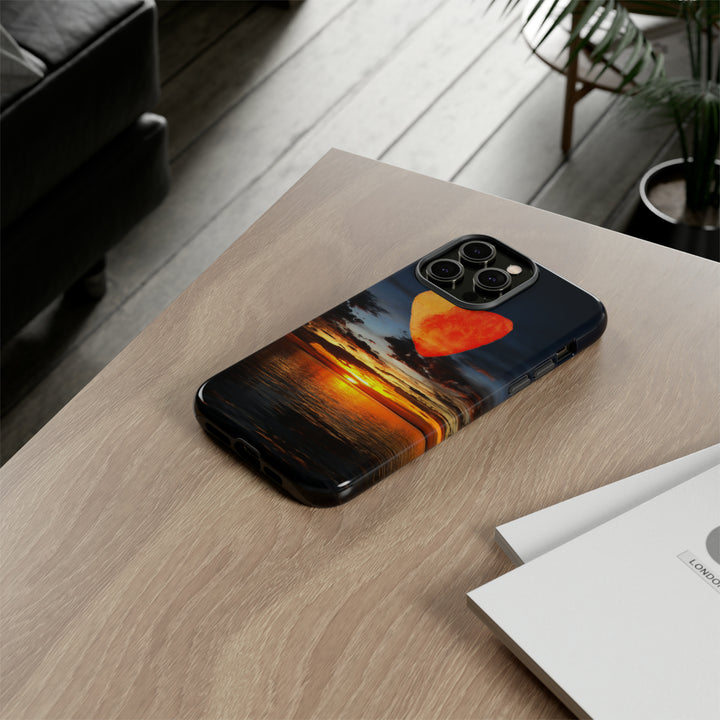 Cute IPhone Case | Rising Heart Love Sunset, iPhone 15 Case | iPhone 15 Pro Case, Iphone 14 Case, Iphone 14 Pro Max Case - Studio40ParkLane