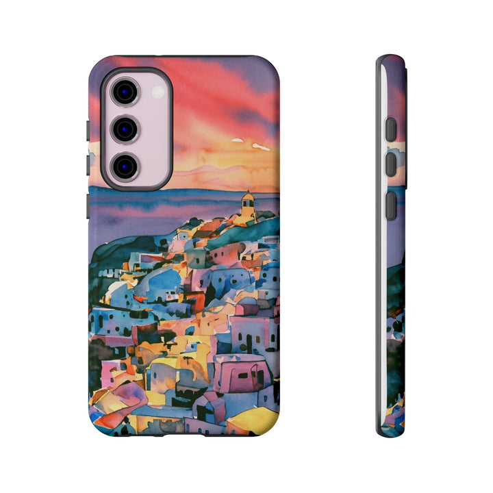 Impact Resistant, Greek Sunset, Cute Phone Cases for Samsung S24, S23, S22, S21, IPhone 15 pro Iphone 14 pro Iphone 13 IPhone 12 Iphone 11 - Studio40ParkLane