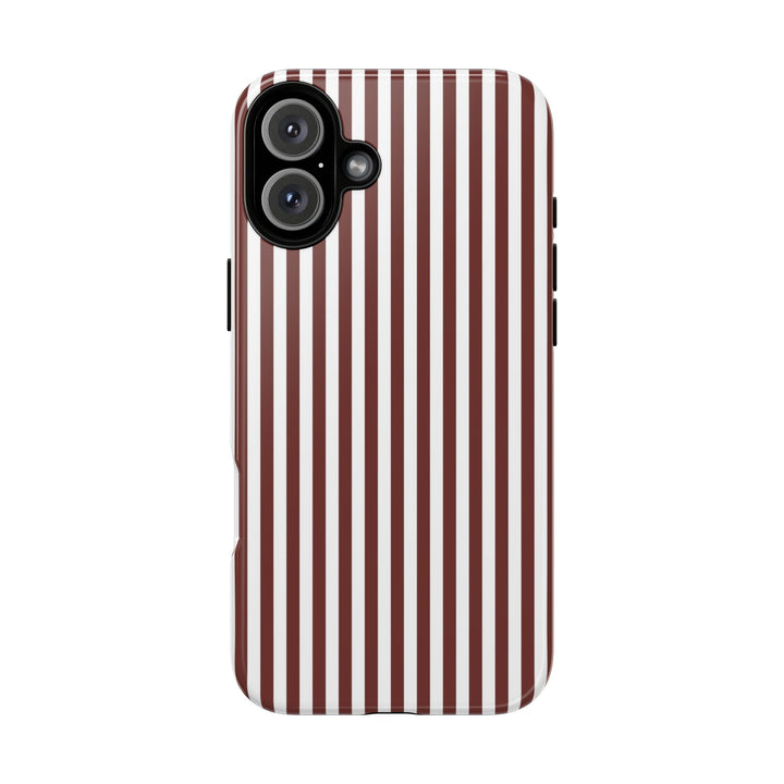 Tough Premium Chocolate Stripes Phone Case Gift for Her - For Apple iPhone 16 Pro Max 16e iPhone 15 Pro iPhone Iphone 14 Plus 13 Pro 12 SE XR - Studio40ParkLane