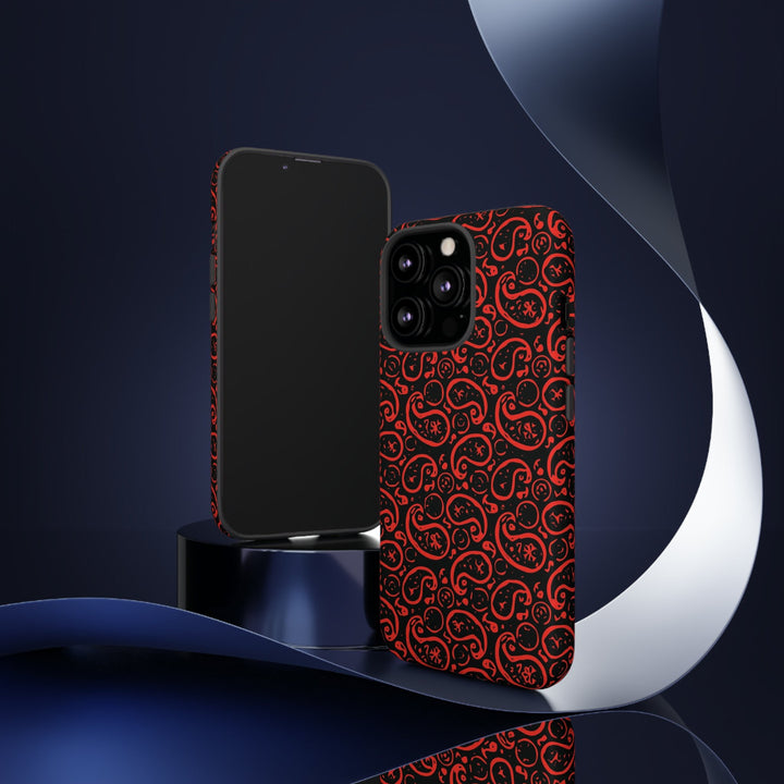 Cute IPhone Case | iPhone 15 Case | iPhone 15 Pro Max Case, Iphone 14 Case, Iphone 14 Pro Max Case IPhone Case for Art Lovers, Paisley Red - Studio40ParkLane