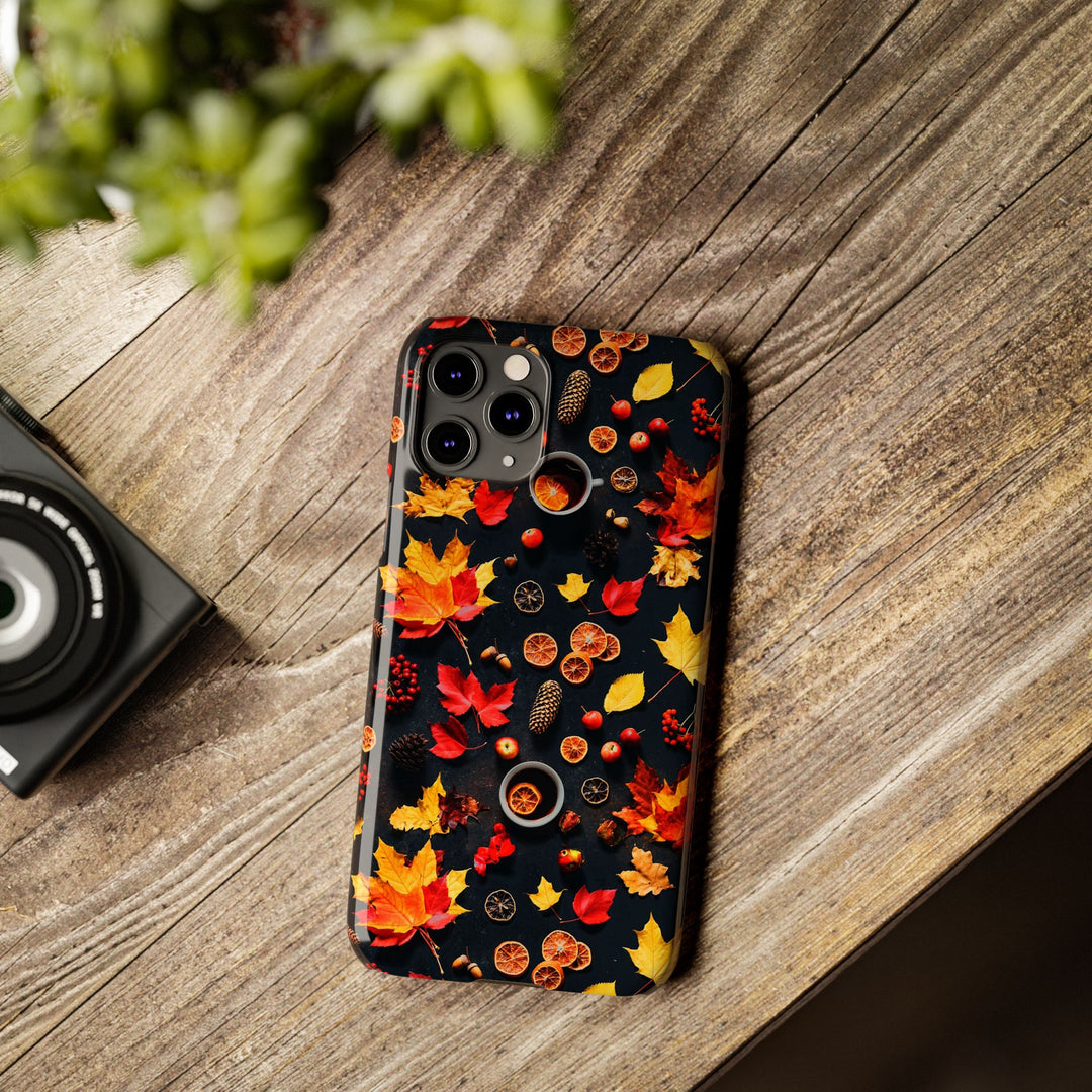 Slim Cute Fall Leaves Collage Phone Cases for Iphone | iPhone 15 Case | iPhone 15 Pro Max Case, Iphone 14, Iphone 14 Pro Max, Iphone 13, Iphone 16 - Studio40ParkLane