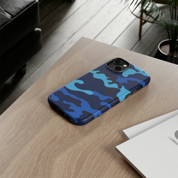 Cool Phone Case | Blue Camouflage, For iPhone 15 Case | iPhone 15 Pro Case, Iphone 14 Case, Iphone 14 Pro Max Case, Protective Iphone Case - Studio40ParkLane