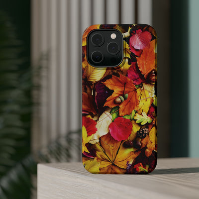 Aesthetic Tough Magsafe Fall Leaves Foliage Phone Case - For iPhone 17 Pro Max iPhone 16 Pro iPhone 15 Iphone 14 Plus 13 Pro 12 11 10 - Studio40ParkLane