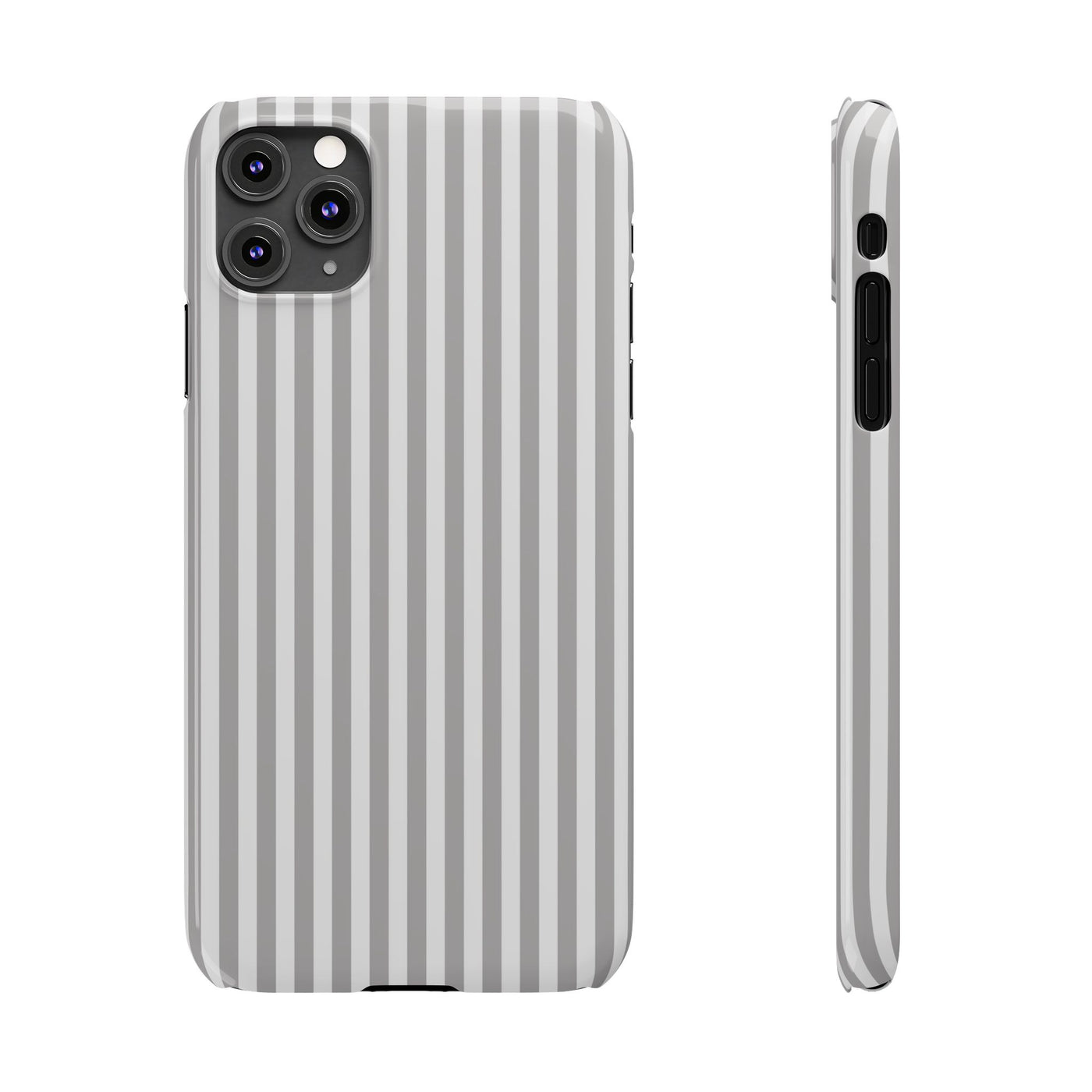 Slim Light Grey Striped Cute Phone Case for Iphone 16 - | iPhone 15 Pro Max Case | iPhone 14 Case Iphone 13 12 11 10 9 8 7 Gift for Her - Studio40ParkLane