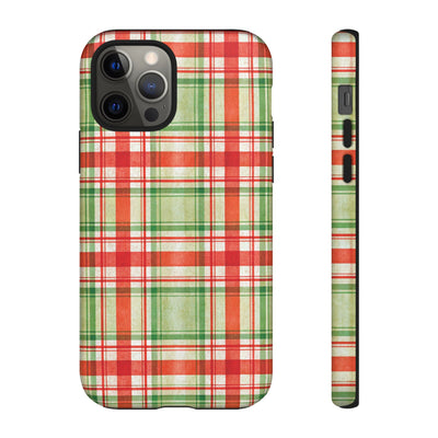Aesthetic Tough Red Green Checkered Premium Phone Case - For iPhone 17 Pro Max iPhone 16 Pro iPhone 15 Iphone 14 Plus 13 Pro 12 11 10 XR XS - Studio40ParkLane