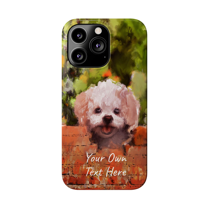 Slim Personalized Cute iPhone Cases - | iPhone 15 Case | iPhone 15 Pro Max Case, Iphone 14 Case, Iphone 14 Pro Max, Iphone 13, Bichon Frise Dog - Studio40ParkLane