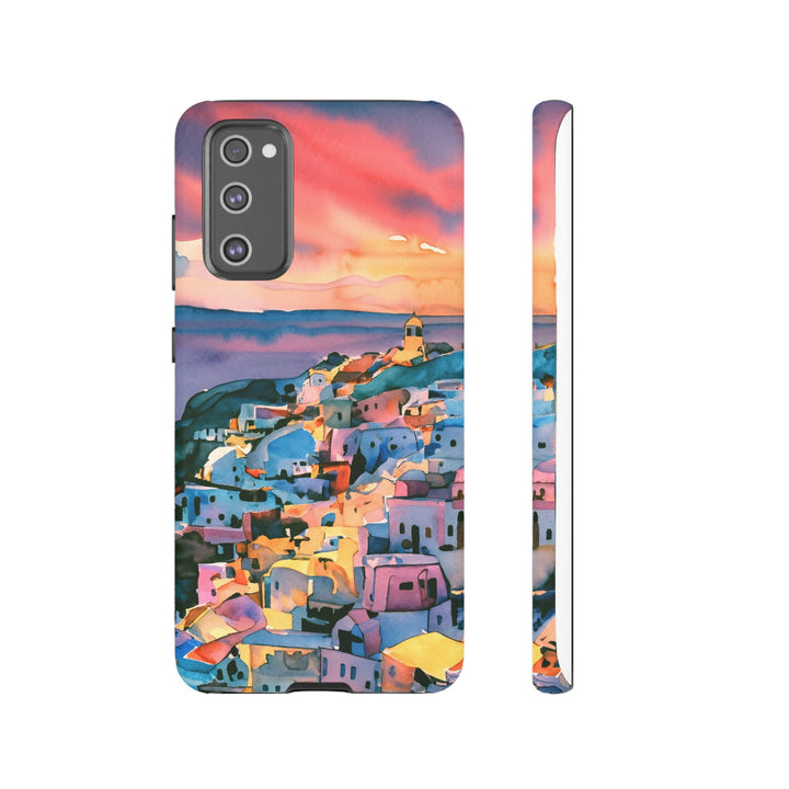 Impact Resistant, Greek Sunset, Cute Phone Cases for Samsung S24, S23, S22, S21, IPhone 15 pro Iphone 14 pro Iphone 13 IPhone 12 Iphone 11 - Studio40ParkLane