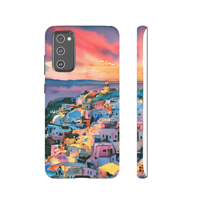 Impact Resistant, Greek Sunset, Cute Phone Cases for Samsung S24, S23, S22, S21, IPhone 15 pro Iphone 14 pro Iphone 13 IPhone 12 Iphone 11