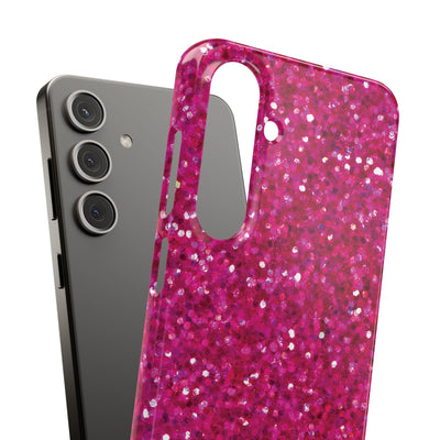 Snap Non-Glitter Muted Pink Play on "Faux" Glitter Effect Cute Phone Cases for Samsung and Iphone, 16, 15, 14, S24, S23, S22, S21, S20, Plus and Ultra