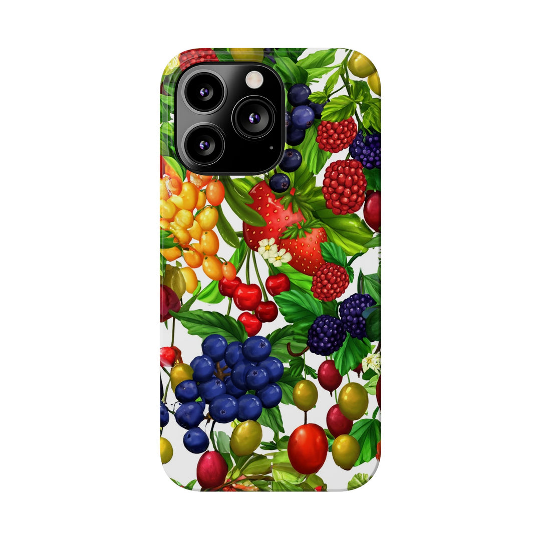Slim Cute Phone Cases for Iphone - | iPhone 15 Case | iPhone 15 Pro Max Case, Iphone 14 Case, Iphone 14 Pro Max, Iphone 13, Summer Mixed Fruit - Studio40ParkLane