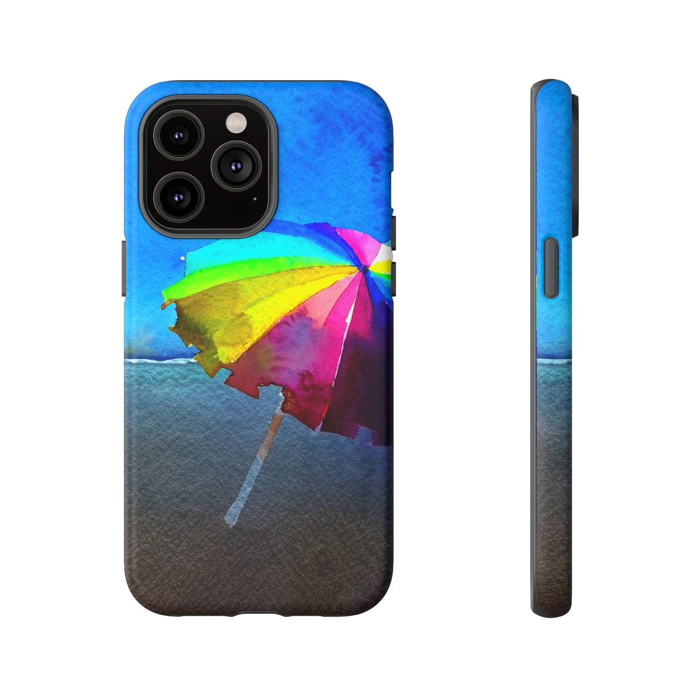 Cute Samsung Case | Cool Iphone Case | Summer Colorful Beach Parasol, Samsung S24, S23, S22, S21, IPhone 15 Case | Iphone 14 Case, Iphone 13 Case