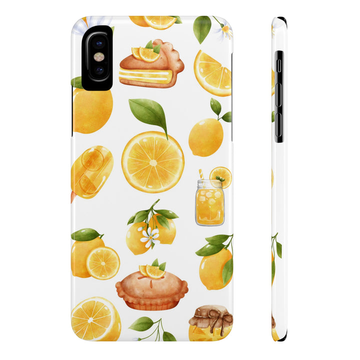 Slim Cute Phone Cases for Iphone - | iPhone 15 Case | iPhone 15 Pro Max Case, Iphone 14 Case, Iphone 14 Pro Max, Iphone 13, Summer Fruit Lemon - Studio40ParkLane