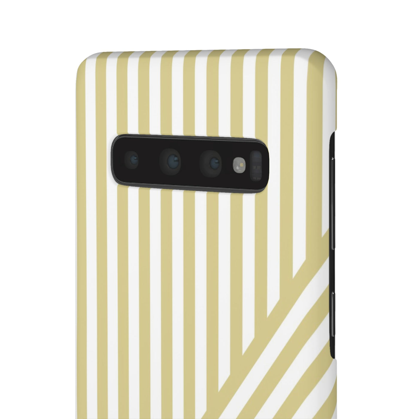 Aesthetic Yellow Beige Stripes Cute Phone Case Sleek Snap - For iPhone 17 Pro Max iPhone 16 Pro iPhone 15 Iphone 14 Plus 13 Pro 12 11 10 Gift