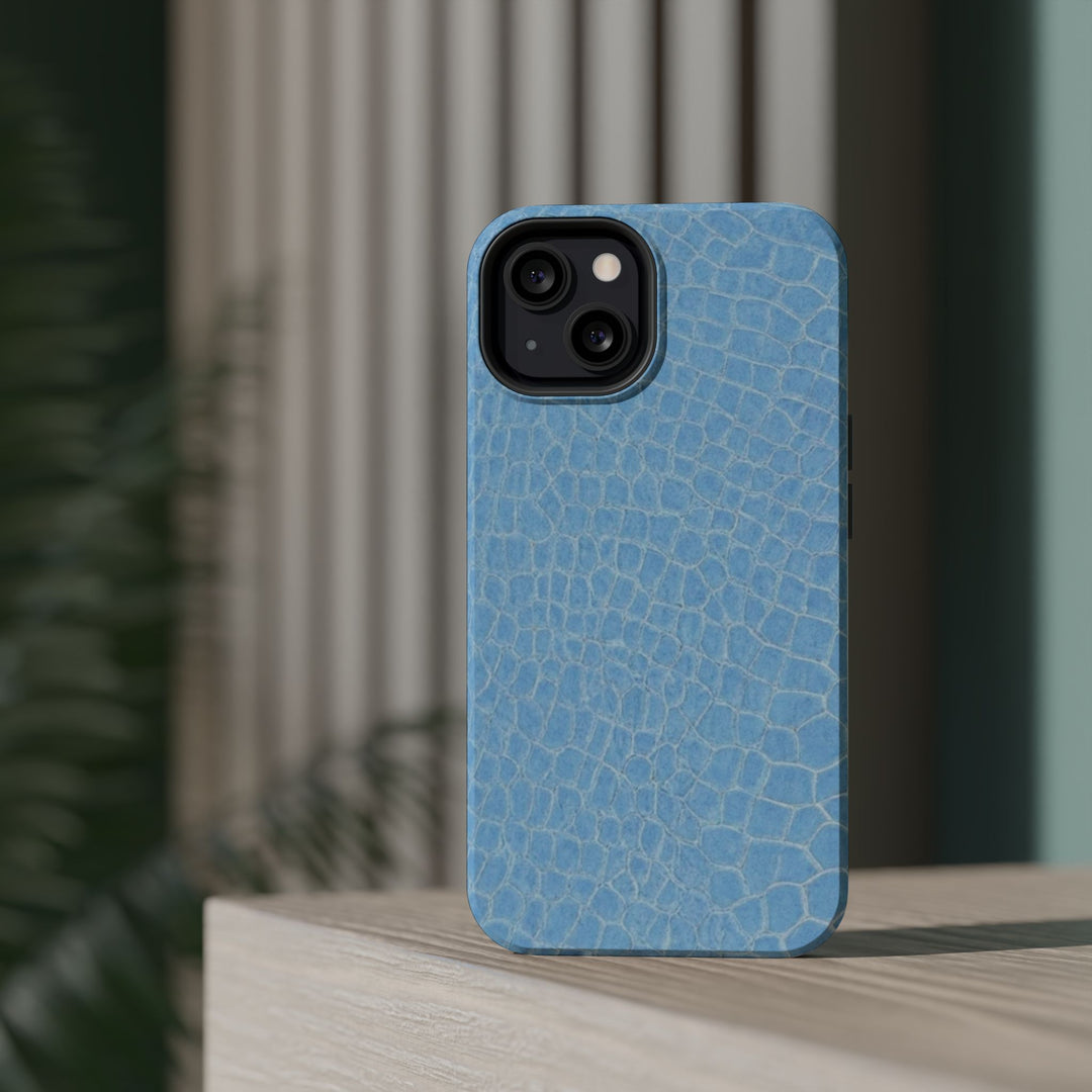 Non Leather Blue Color Pattern Magsafe Cute Phone Case for Iphone Gift for Her, | iPhone 15 Case | iPhone 15 Pro Max Case, Iphone 14, Iphone 14 Pro Max, Iphone 13, Iphone 16 - Studio40ParkLane