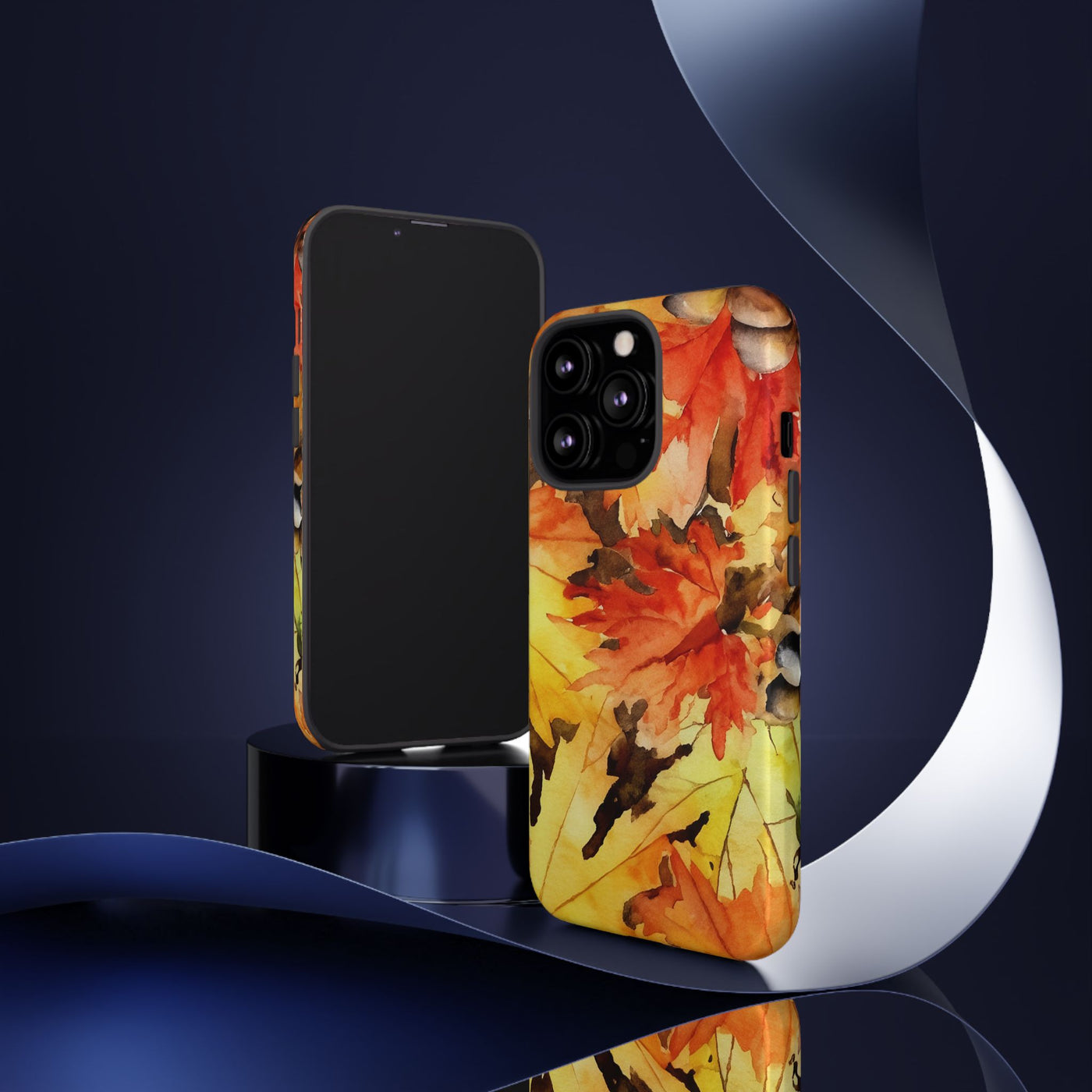 Impact Resistant, Fall Leaves, Cute Phone Cases for Samsung S24, S23, S22, S21, IPhone 15 pro Iphone 14 pro Iphone 13 IPhone 12 Iphone 11