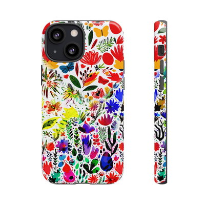 Impact Resistant, Colored Flowers, Cute Phone Cases for Samsung S24, S23, S22, S21, IPhone 15 pro Iphone 14 pro Iphone 13 IPhone 12 Iphone 11