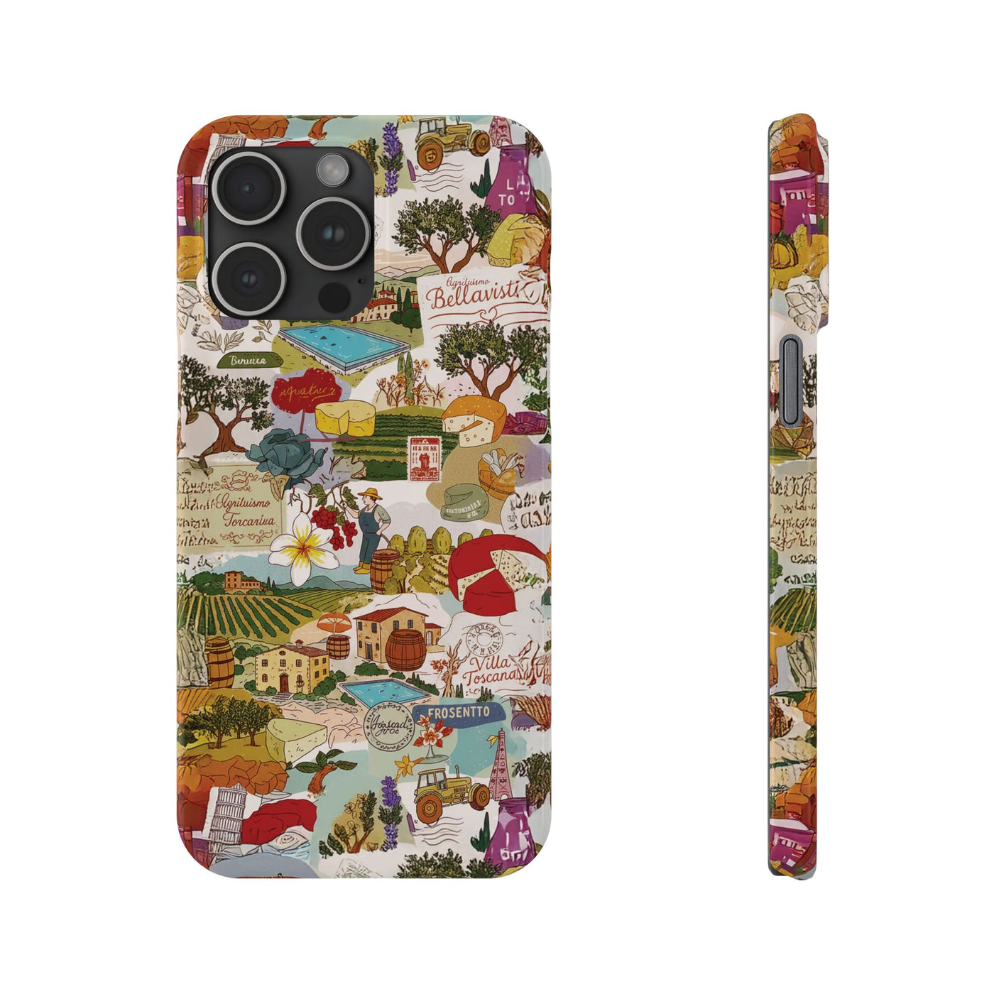 Slim Italy Tuscany Coquette Collage Cute Phone Case for Iphone 17 - | iPhone 16 Pro Max Case | iPhone 15 Case Iphone 14 13 12 11 10 9 8 7 - Studio40ParkLane