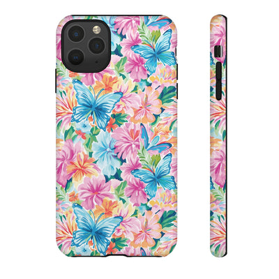 Premium Tough Butterflies Flowers Cute Phone Cases for Samsung S24, S23, S22, S21, S20, Plus and Ultra, Iphone 16 Pro Max,15, 14, 13, 12, 11, 10