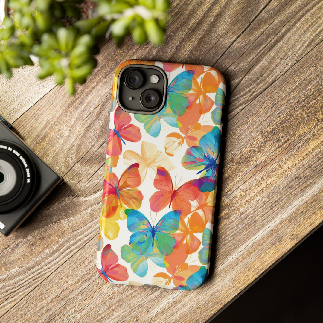 Cute Samsung Case | Cool Iphone Case | Summer Bright Butterflies, Samsung S24, S23, S22, S21, IPhone 15 Case | Iphone 14 Case, Iphone 13 Case - Studio40ParkLane