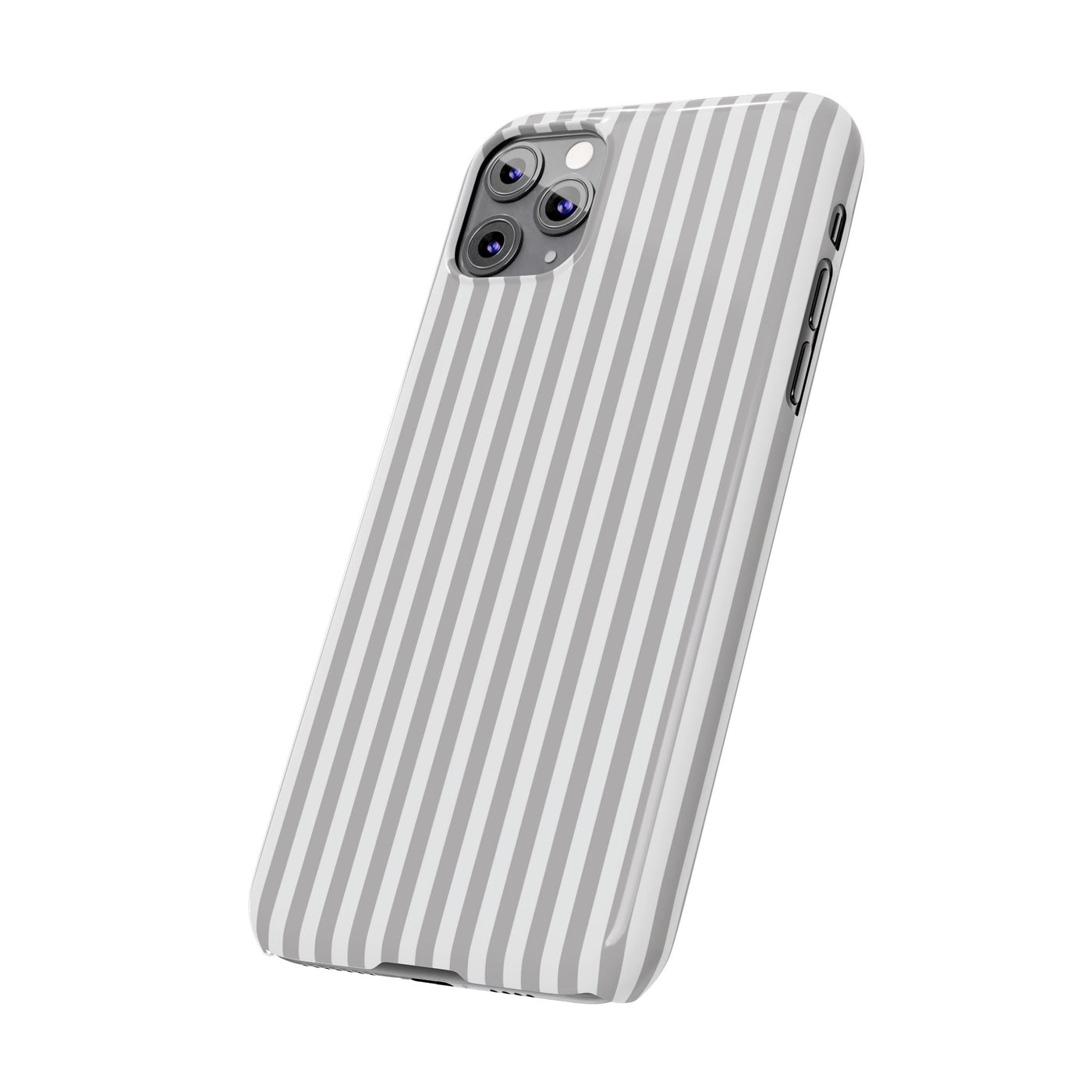 Slim Light Grey Striped Cute Phone Case for Iphone 16 - | iPhone 15 Pro Max Case | iPhone 14 Case Iphone 13 12 11 10 9 8 7 Gift for Her - Studio40ParkLane