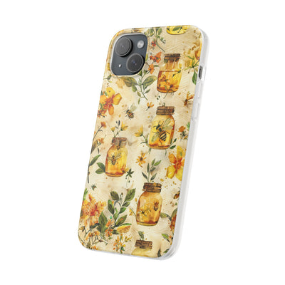 Cute Flexi Phone Cases, Honey Bees Yellow, Compatible with Samsung Galaxy S23, Samsung S22, Samsung S21, Samsung S20, Galaxy S20 Ultra