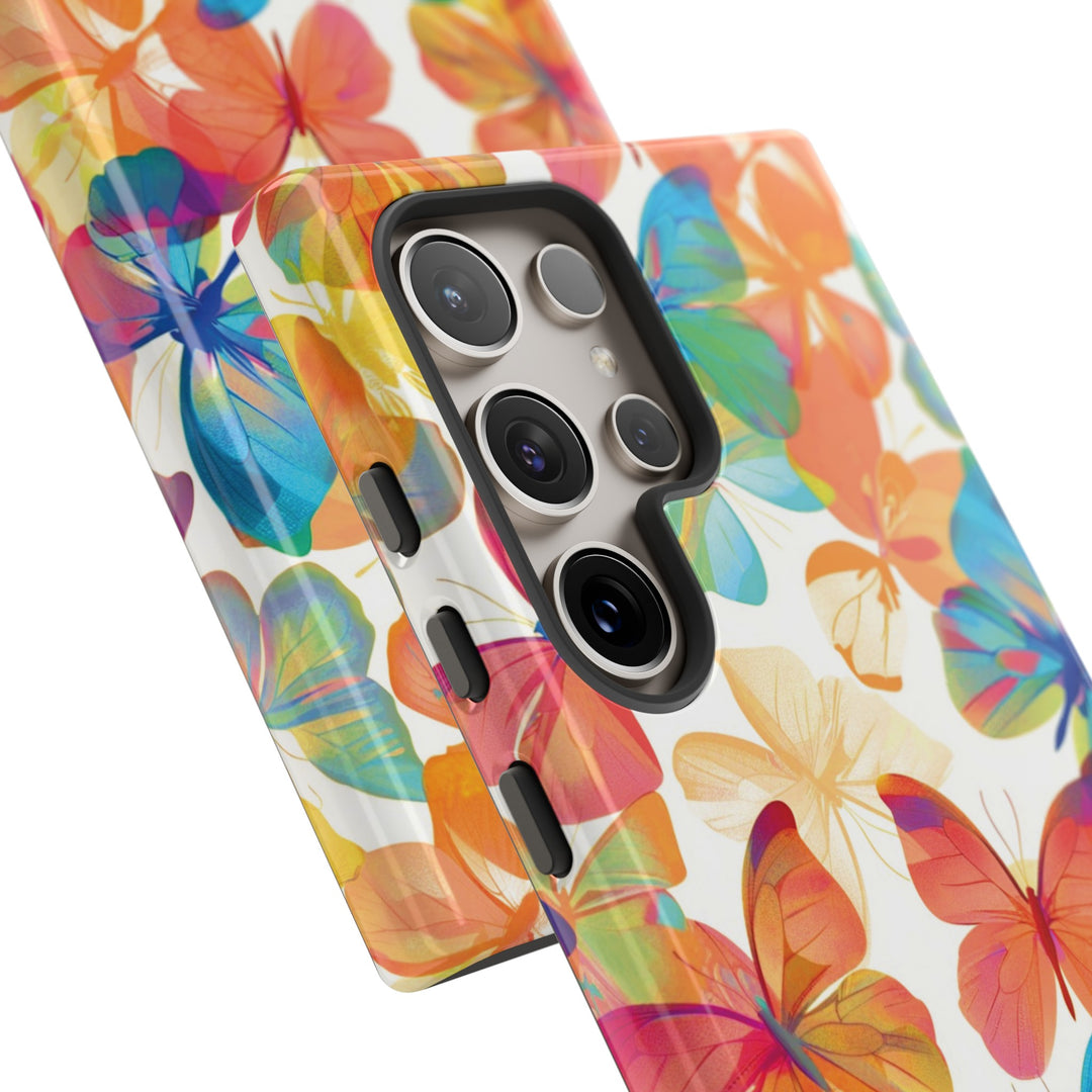 Cute Samsung Case | Cool Iphone Case | Summer Bright Butterflies, Samsung S24, S23, S22, S21, IPhone 15 Case | Iphone 14 Case, Iphone 13 Case - Studio40ParkLane