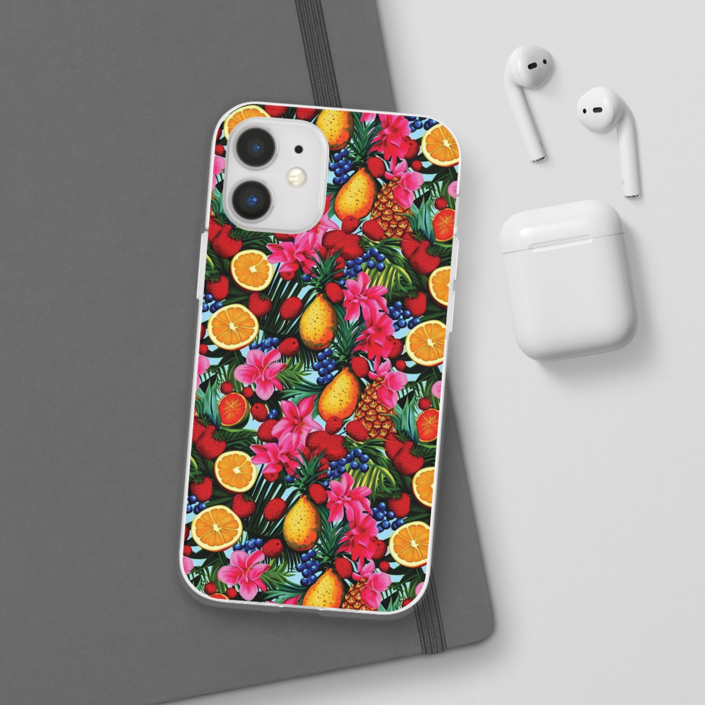 Cute Flexi Phone Cases, For Iphones and Samsung Galaxy Phones, Summer Mixed Fruit, Galaxy S23 Phone Case, Samsung S22 Case, Samsung S21, Iphone 15, Iphone 14, Iphone 13