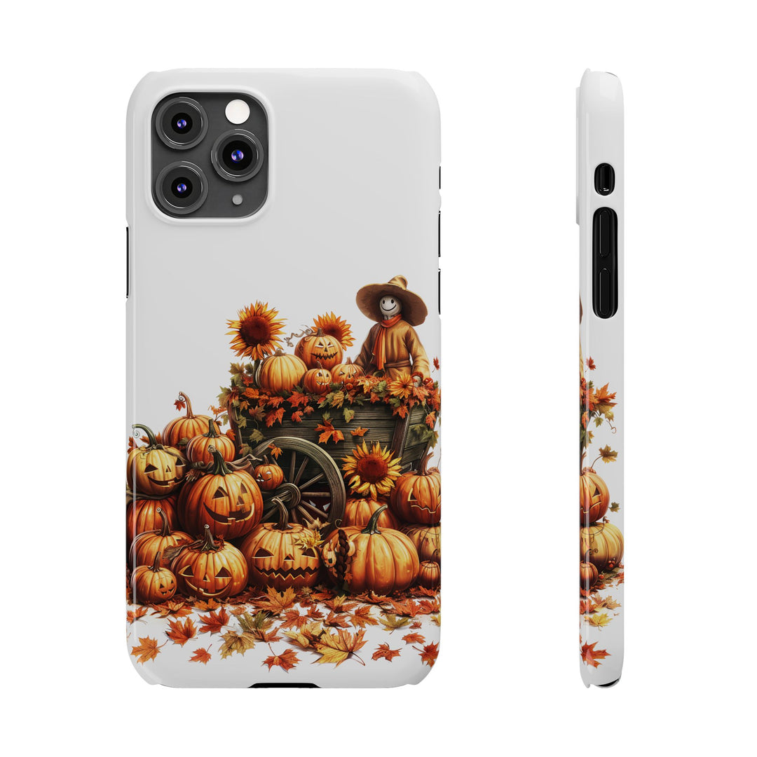 Slim Fall Leaves Scarecrow Slim Cute Phone Cases for Iphone | iPhone 15 Case | iPhone 15 Pro Max Case, Iphone 14, Iphone 14 Pro Max, Iphone 13 - Studio40ParkLane