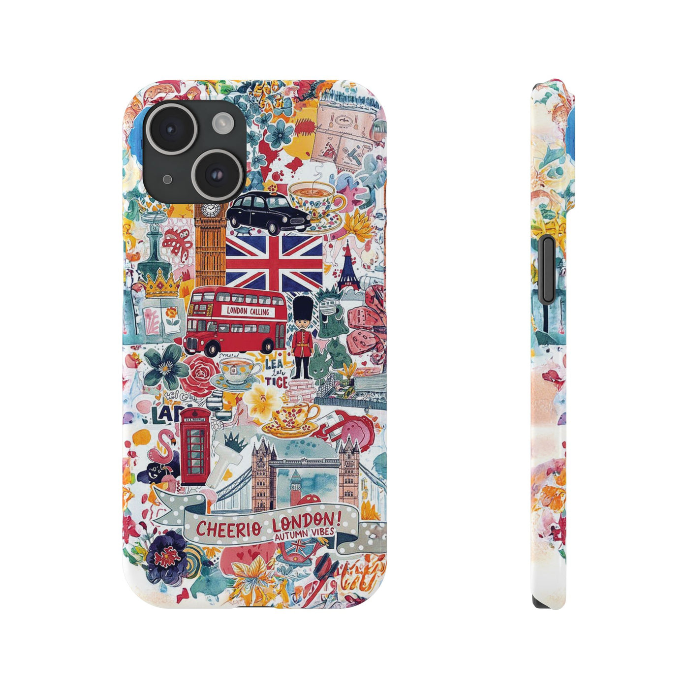 Slim London England Coquette Collage Cute Phone Case for Iphone 17 - | iPhone 16 Pro Max Case | iPhone 15 Case Iphone 14 13 12 11 10 9 8 7 - Studio40ParkLane