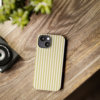 Slim Soft Yellow Striped Cute Phone Case for Iphone 16 - | iPhone 15 Pro Max Case | iPhone 14 Case Iphone 13 12 11 10 9 8 7 XS Gift for Her - Studio40ParkLane
