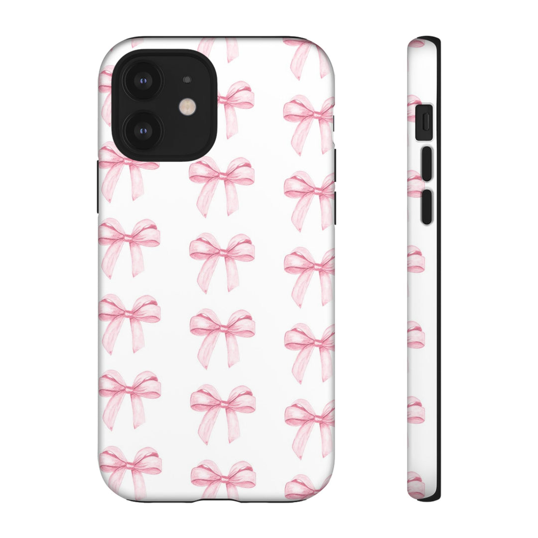 Pink Bows Cute Phone Case, for IPhone 16 Pro Max | Iphone 15, Iphone 14, IPhone 13 Case, 11 8 7, Samsung Galaxy S24, S23, S22, S21, 2 Layer Protection - Studio40ParkLane