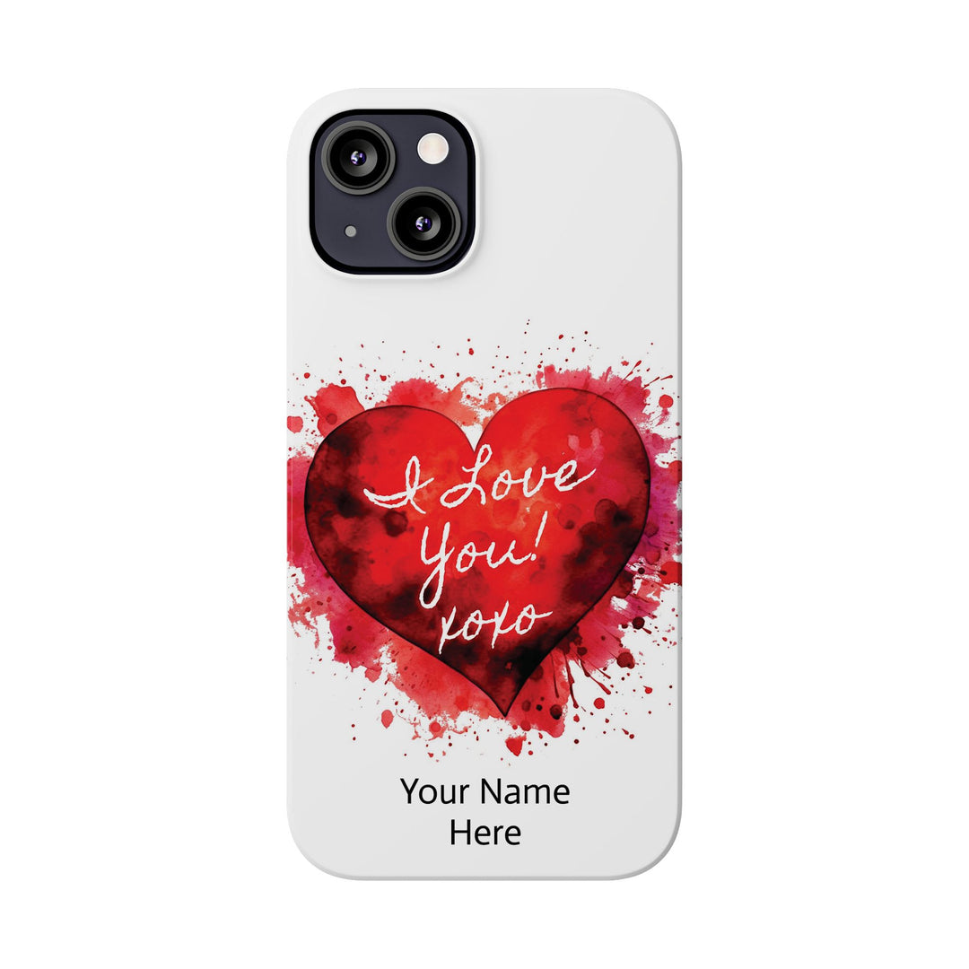 Slim Custom Personalized Valentine Love Gift for Her Cute Phone Cases for Iphone 16 Pro Max | iPhone 15 Case | iPhone 15 Pro Max Case, Iphone 14, 13, 12, 11, 10, 8, 7 - Studio40ParkLane