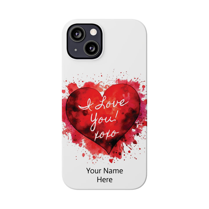 Slim Custom Personalized Valentine Love Gift for Her Cute Phone Cases for Iphone 16 Pro Max | iPhone 15 Case | iPhone 15 Pro Max Case, Iphone 14, 13, 12, 11, 10, 8, 7 - Studio40ParkLane