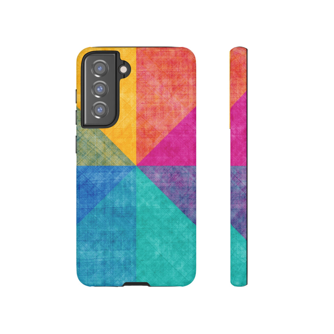 Impact Resistant, Colored Shapes, Cute Phone Cases for Samsung S24, S23, S22, S21, IPhone 15 pro Iphone 14 pro Iphone 13 IPhone 12 Iphone 11 - Studio40ParkLane