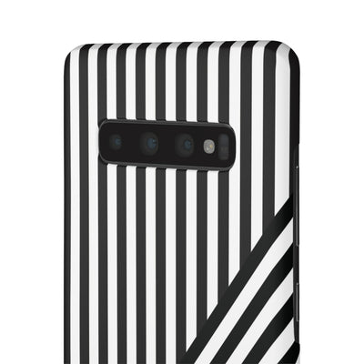 Aesthetic Black White Stripes Cute Phone Case Sleek Snap - For iPhone 17 Pro Max iPhone 16 Pro iPhone 15 Iphone 14 Plus 13 Pro 12 11 10 Gift - Studio40ParkLane