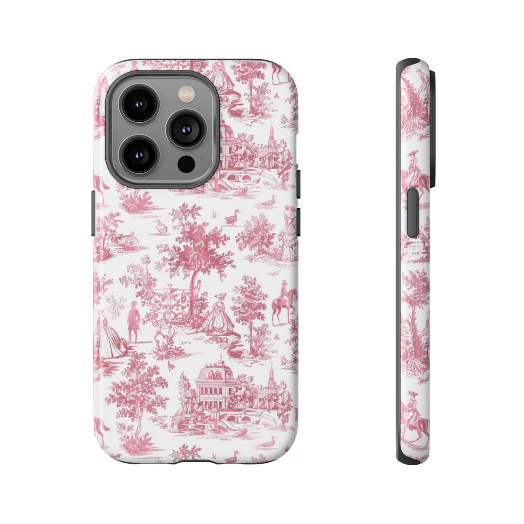Premium Tough French Toile Gift for Her Cute Phone Cases for Samsung S25, S24, S23, S22, S21 Iphone, 16, 15, 14, 13, 12 Plus Max Pro Ultra - Studio40ParkLane