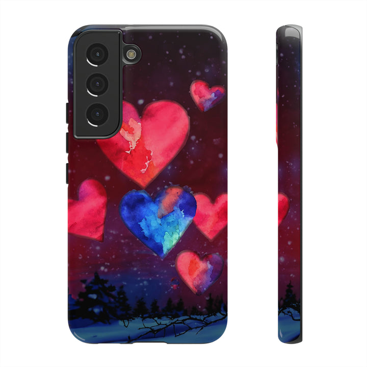 Cute Samsung Phone Case | Aesthetic Samsung Phone Case | Galaxy S23, S22, S21, S20 | Luxury case, Rising Hearts Night Phone Case - Studio40ParkLane