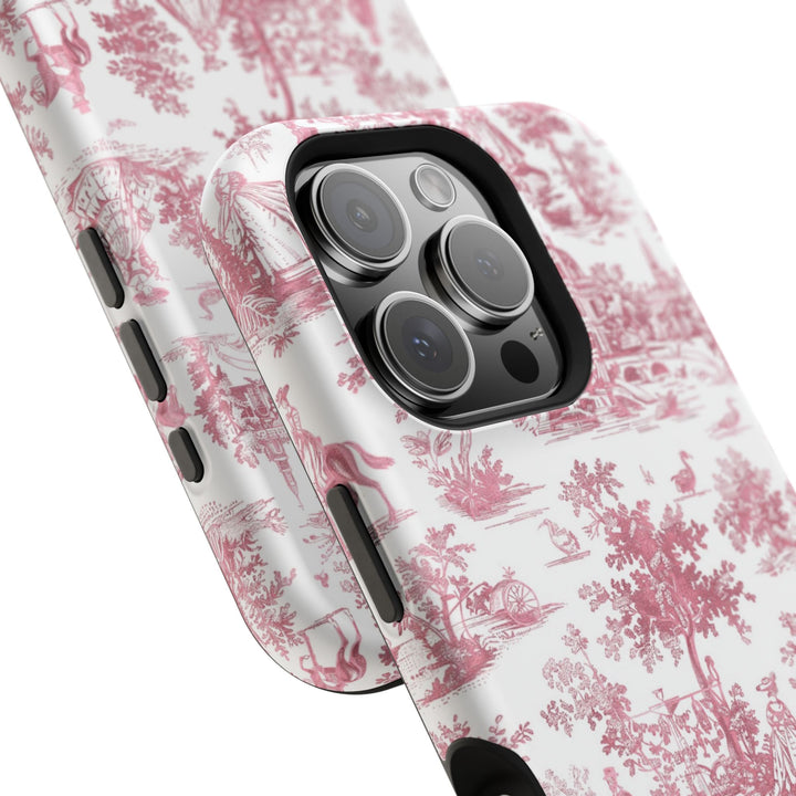 French Pink Toile Magsafe Cute Phone Case for Iphone Gift for Her, iPhone 16 Case | iPhone 15 Pro Max Case, Iphone 14, Iphone 14 Pro Max, Iphone 13, Iphone 12 - Studio40ParkLane