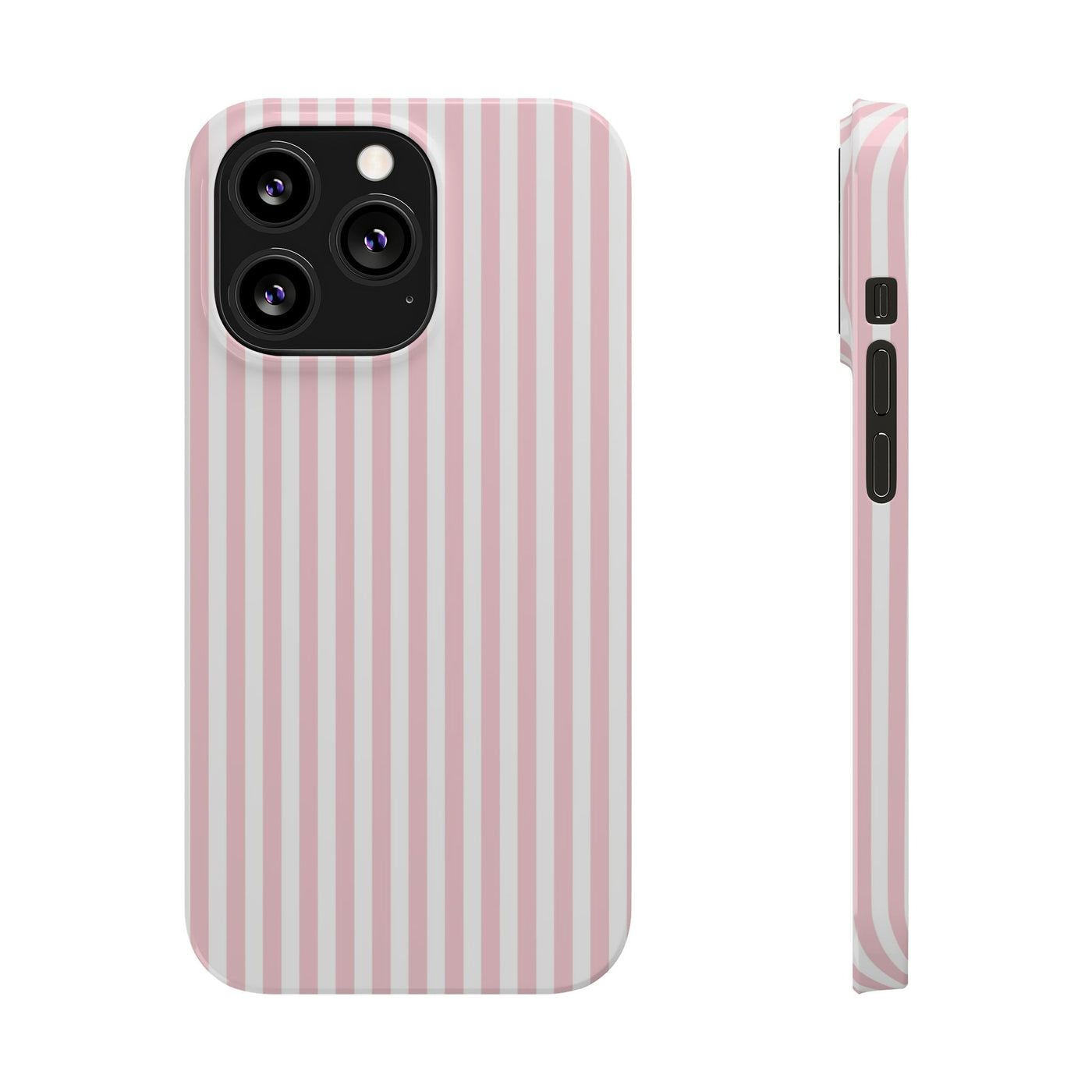 Slim Sweet Pink Striped Cute Phone Case for Iphone 16 - | iPhone 15 Pro Max Case | iPhone 14 Case Iphone 13 12 11 10 9 8 7 X XS Gift for Her