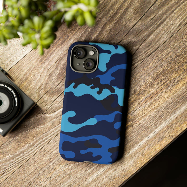 Cool Phone Case | Blue Camouflage, For iPhone 15 Case | iPhone 15 Pro Case, Iphone 14 Case, Iphone 14 Pro Max Case, Protective Iphone Case - Studio40ParkLane