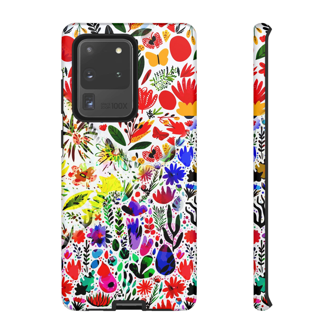 Impact Resistant, Colored Flowers, Cute Phone Cases for Samsung S24, S23, S22, S21, IPhone 15 pro Iphone 14 pro Iphone 13 IPhone 12 Iphone 11