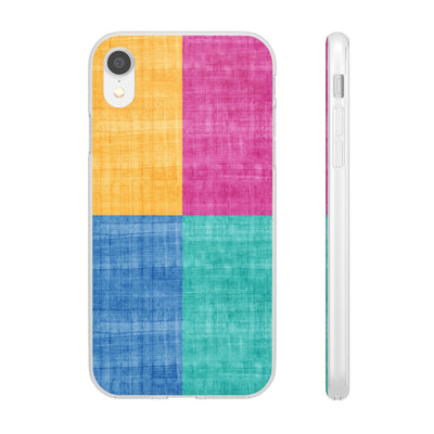 Cute Flexi Phone Cases, Abstract Colored Blocks, Compatible with Samsung Galaxy S23, Samsung S22, Samsung S21, Samsung S20, Galaxy S20 Ultra