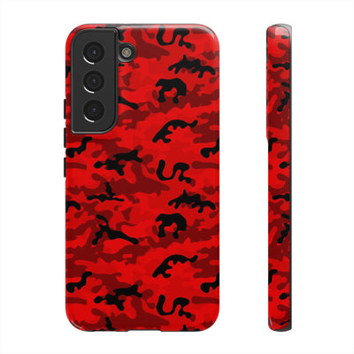 Impact Resistant, Red Camo Camouflage, Cute Phone Cases for Samsung S24, S23, S22, S21, IPhone 15 pro Iphone 14 pro Iphone 13 IPhone 12 Iphone 11