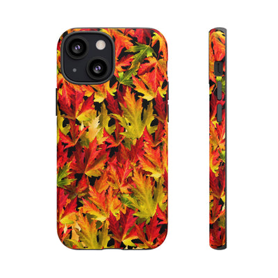 Fall Leaves Impact Resistant, Cute Phone Cases for Samsung S24, S23, S22, S21, IPhone 15 pro Iphone 14 pro Iphone 13 IPhone 12 Iphone 11