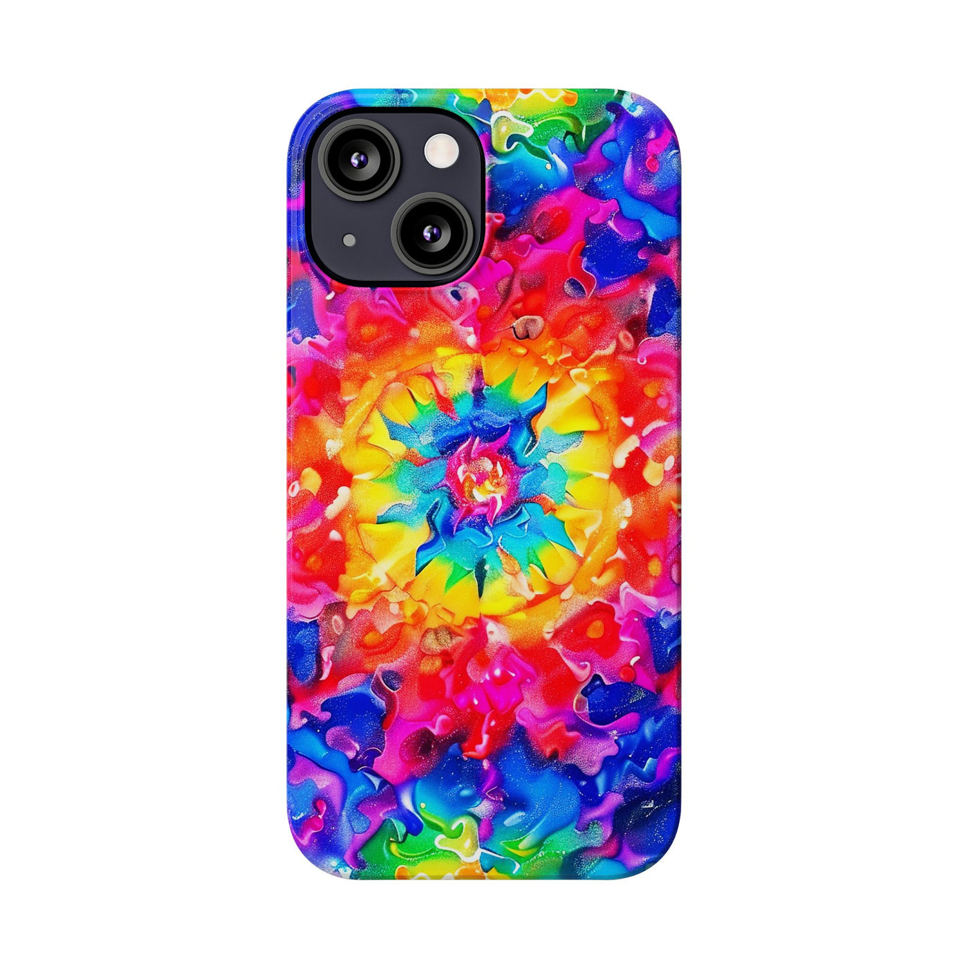 Slim Tie Dye Faux Glitter Gift for Her Cute Phone Cases for Iphone 16 Pro Max | iPhone 15 Case | iPhone 15 Pro Max Case, Iphone 14, Iphone 14 Pro Max, Iphone 13 12 11 8 7