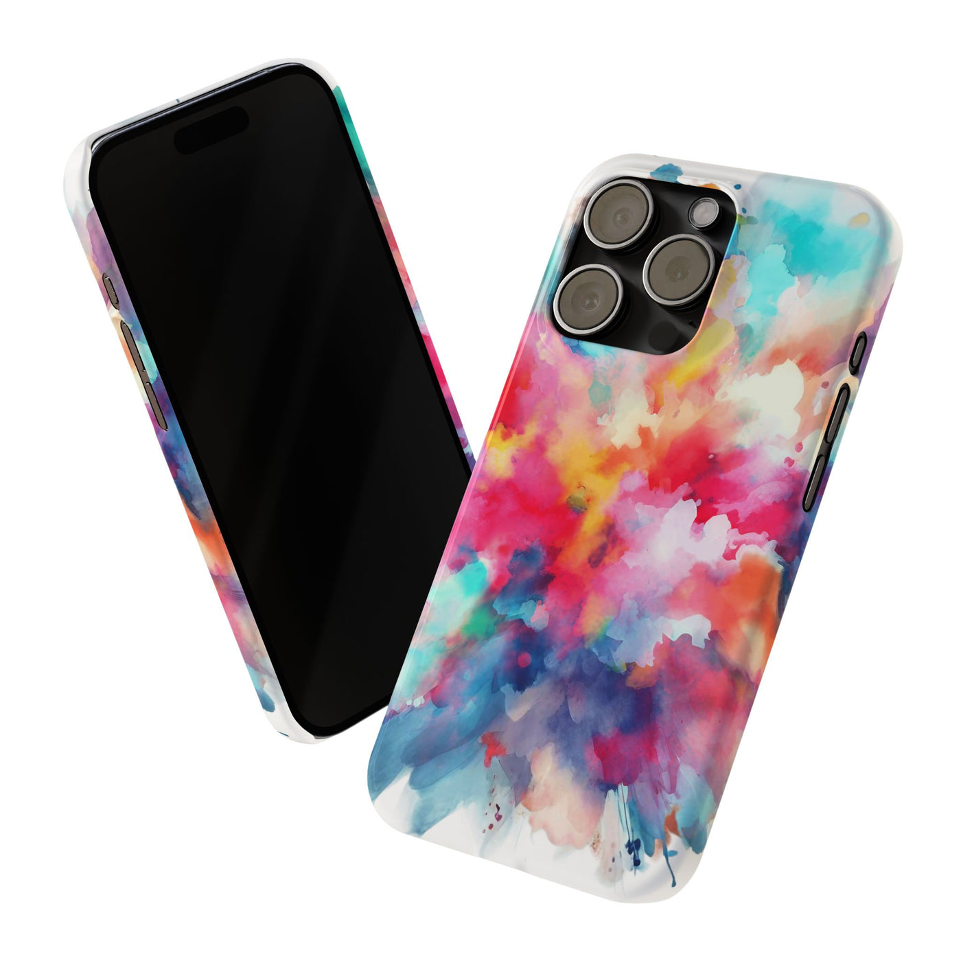 Slim Paint Splash Gift for Her Cute Phone Cases for Iphone 16 Pro Max | iPhone 15 Case | iPhone 15 Pro Max Case, Iphone 14, Iphone 14 Pro Max, Iphone 13 12 11 8 7