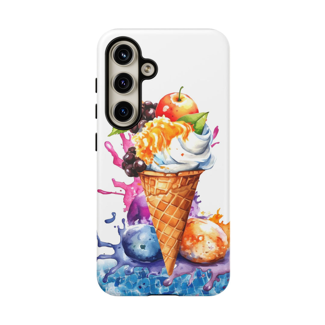 Impact Resistant, Summer Ice Cream Cone, Cute Phone Cases for Samsung S24, S23, S22, S21, IPhone 15 pro Iphone 14 pro Iphone 13 IPhone 12 Iphone 11 - Studio40ParkLane