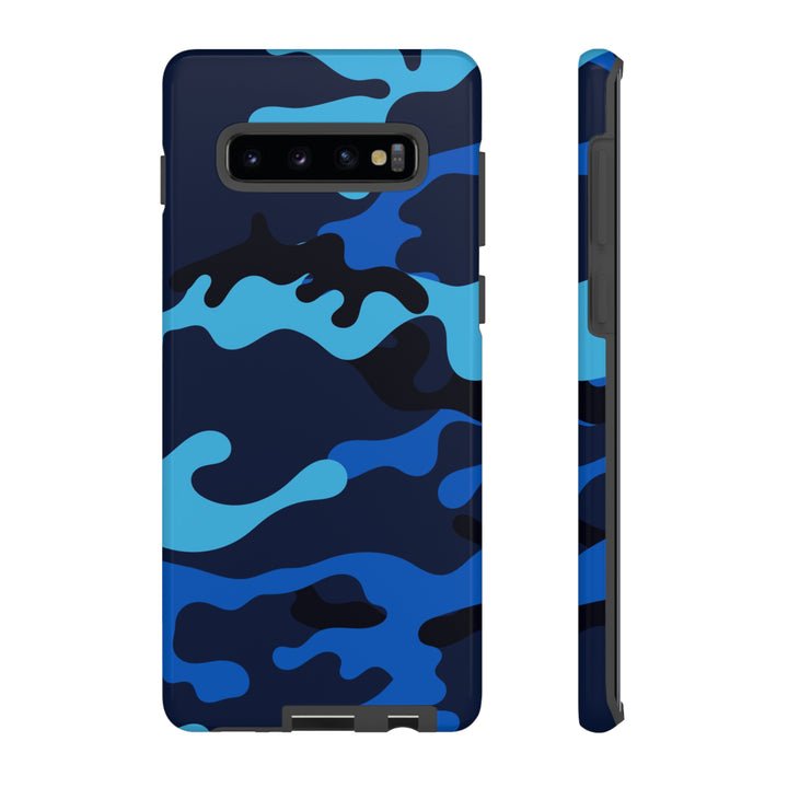 Cute Samsung Phone Case | Aesthetic Samsung Phone Case | Galaxy S23, S22, S21, S20 | Blue Camouflage, Protective Phone Case - Studio40ParkLane