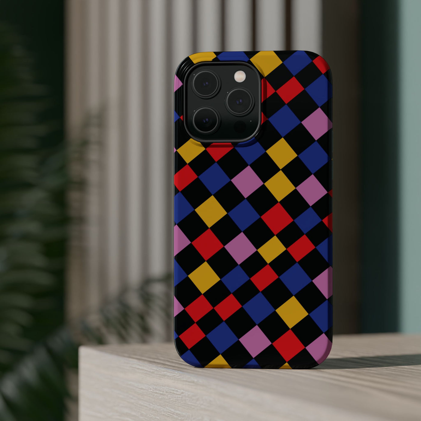 Aesthetic Colorful Checkerboard Tough Magsafe Phone Case - For iPhone 17 Pro Max iPhone 16 Pro iPhone 15 Iphone 14 Plus 13 Pro 12 11 Gift - Studio40ParkLane